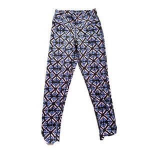Aerie Blue Purple Black  Geometric Print Leggings